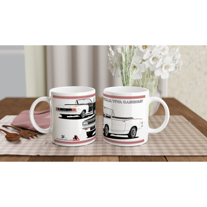 Vauxhall Viva HB GT Mk1 Cabriolet in White with Rostyles wheels  Art Mug