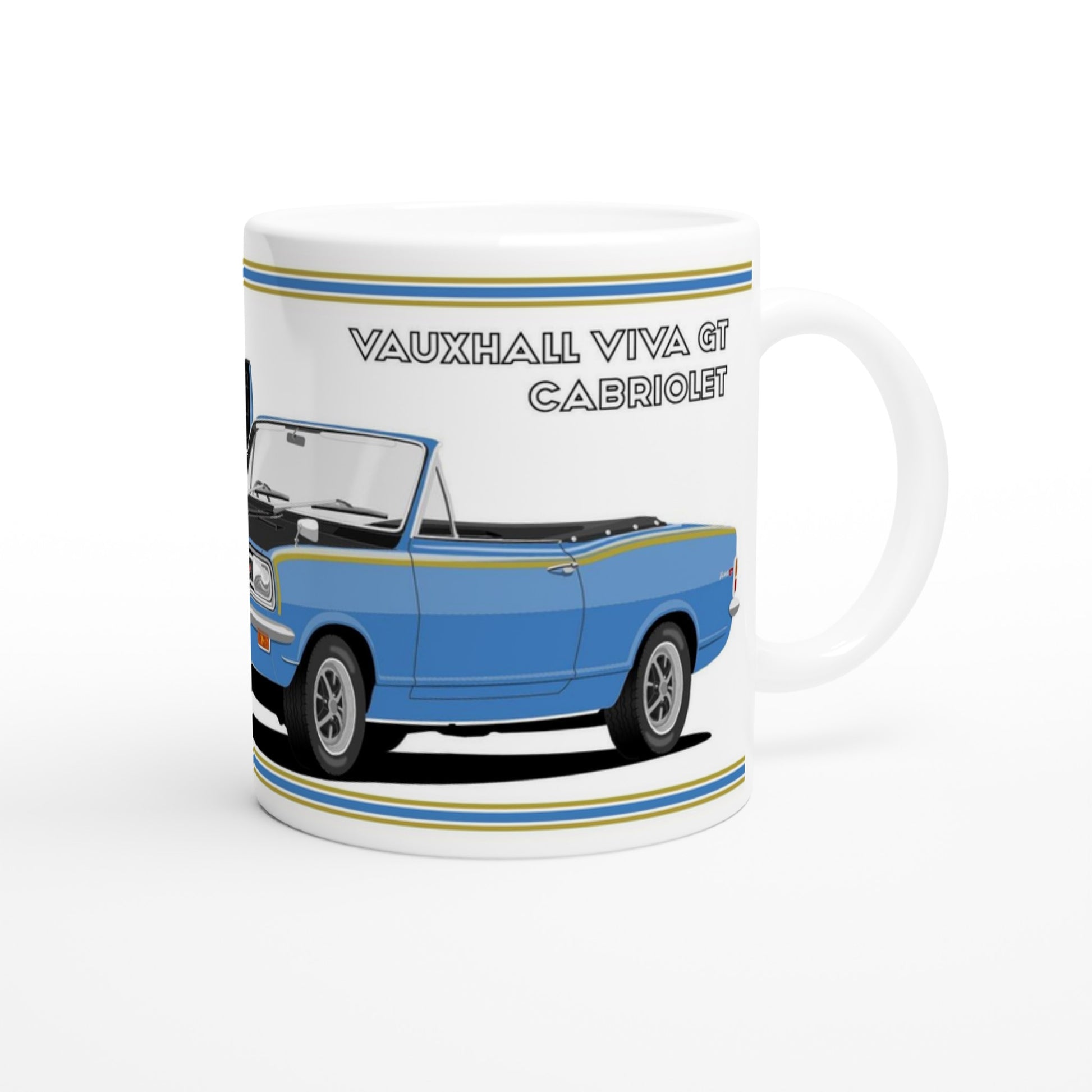 Vauxhall Viva HB GT Mk2 Cabriolet in Blue with Rostyles wheels  Art Mug