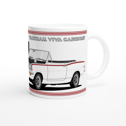 Vauxhall Viva HB GT Mk2 Cabriolet in White with Rostyles wheels  Art Mug