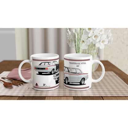 Vauxhall Viva HB GT in Silver with Alis Car Art Mug