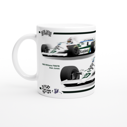 Williams FW07 F1 Motor Racing Art Mug