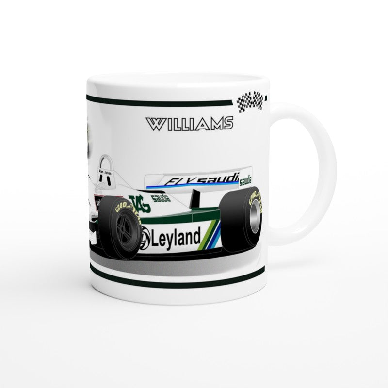 Williams FW07 F1 Motor Racing Art Mug