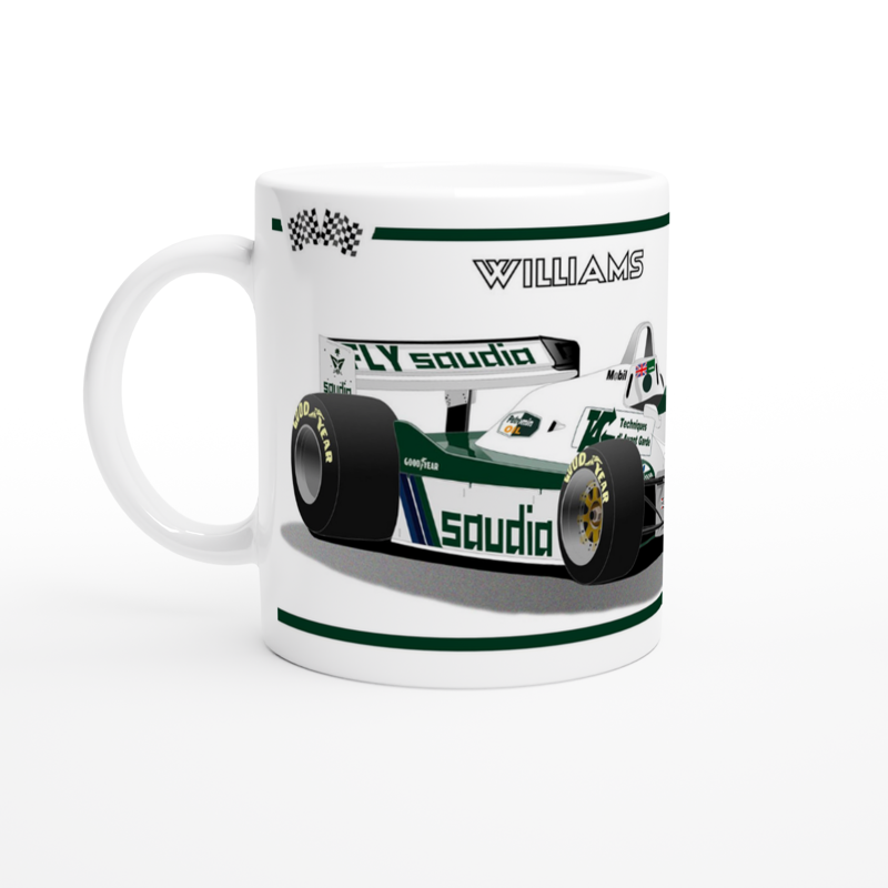 Williams FW08 F1 Motor Racing Art Mug