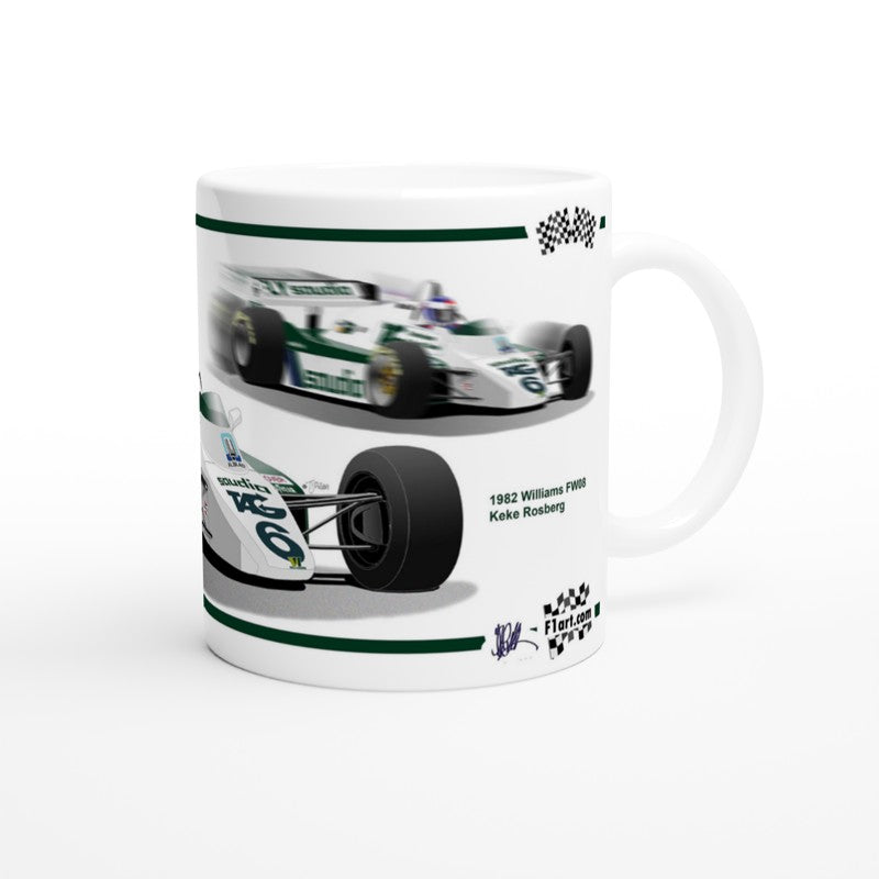 Williams FW08 F1 Motor Racing Art Mug