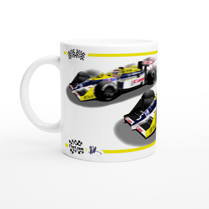 Williams FW11B F1 Motor Racing Art Mug