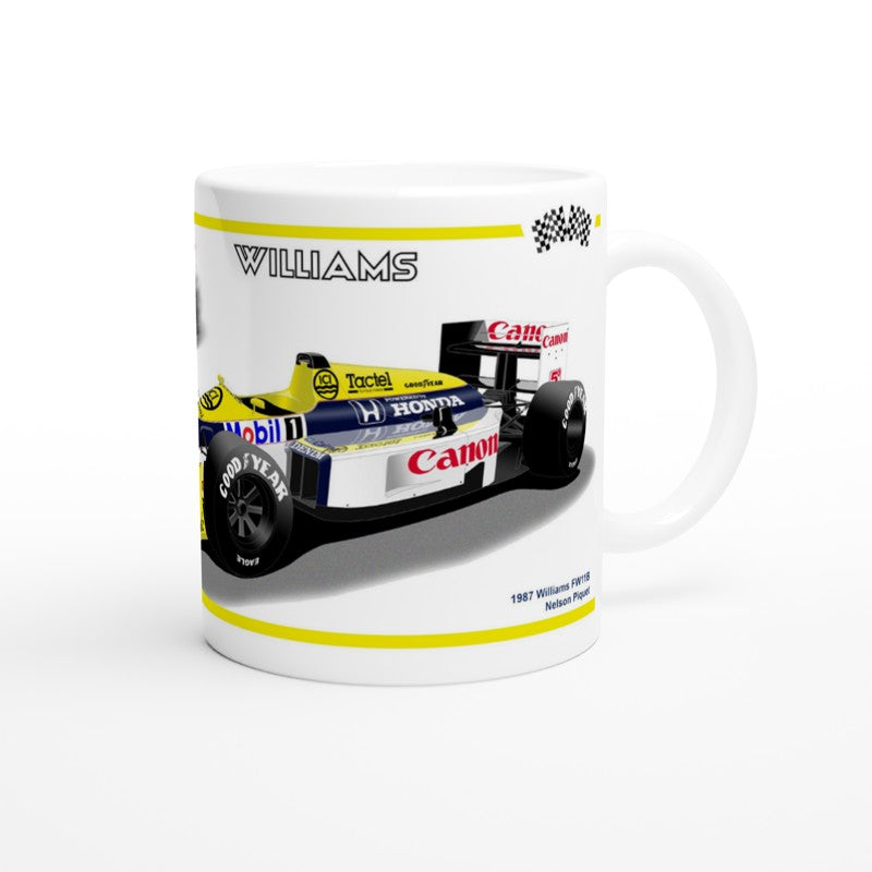 Williams FW11B F1 Motor Racing Art Mug