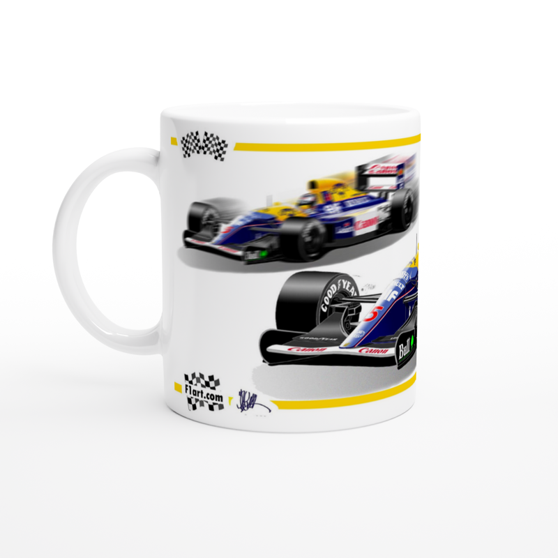 Williams FW14 F1 Motor Racing Art Mug