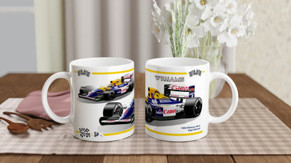 Williams FW14 F1 Motor Racing Art Mug