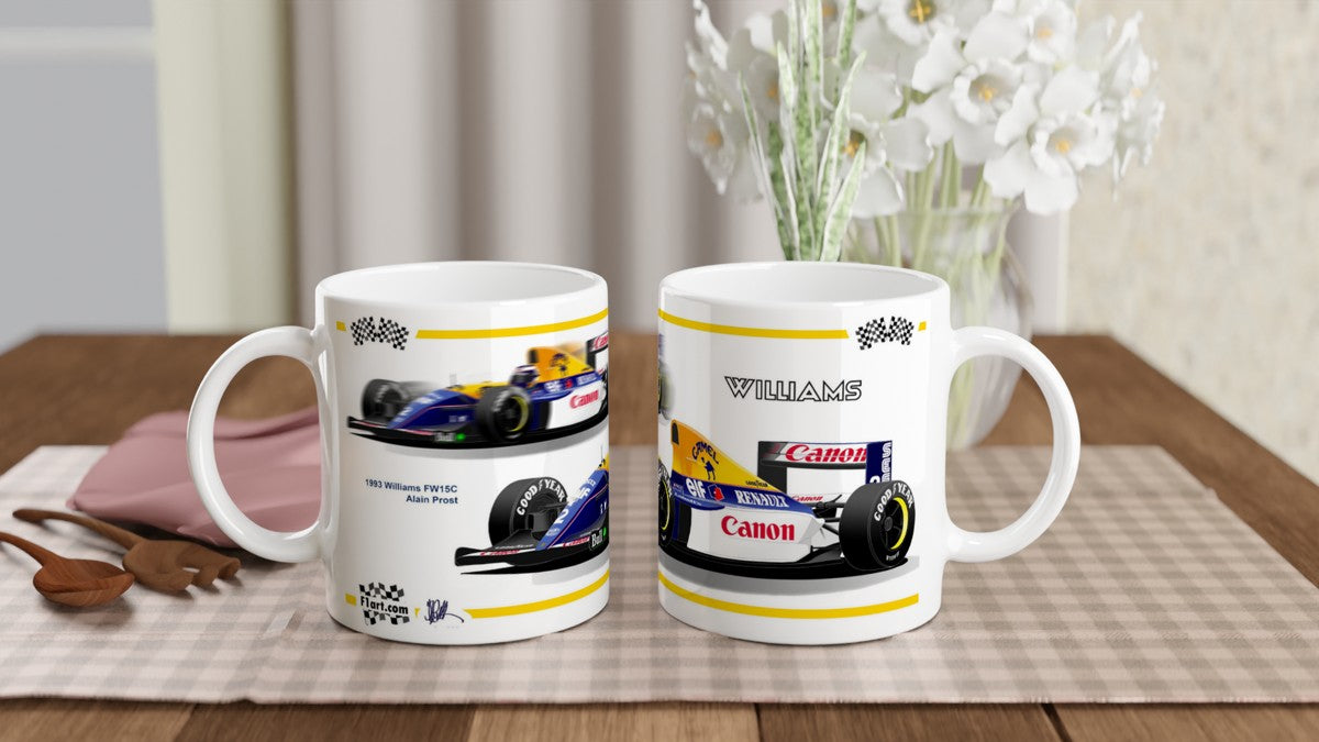 Williams FW15C F1 Motor Racing Art Mug