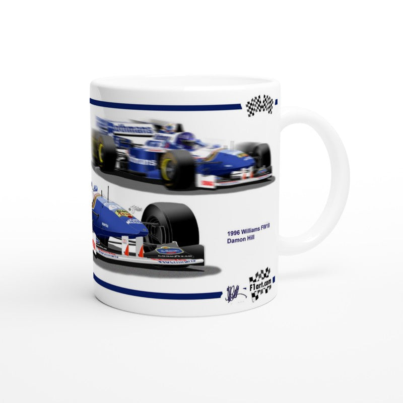 Williams FW18 1996 F1 Motor Racing Art Mug