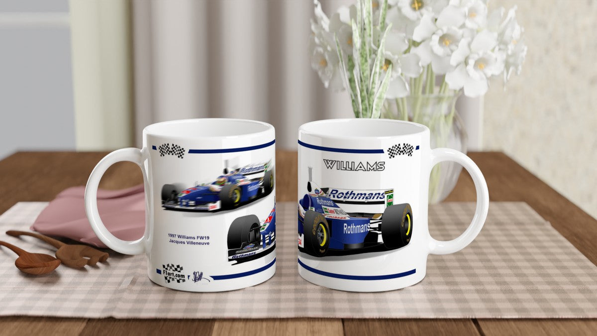 Williams FW19 F1 Motor Racing Art Mug