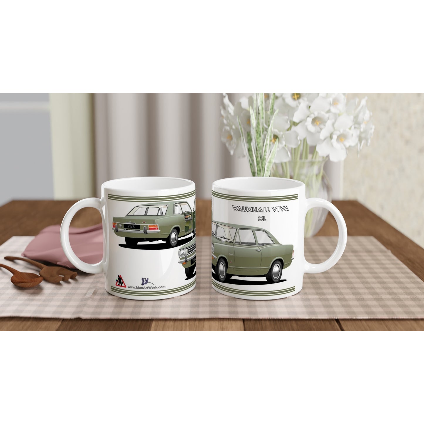 Vauxhall Viva HB SL in Green Car Mug