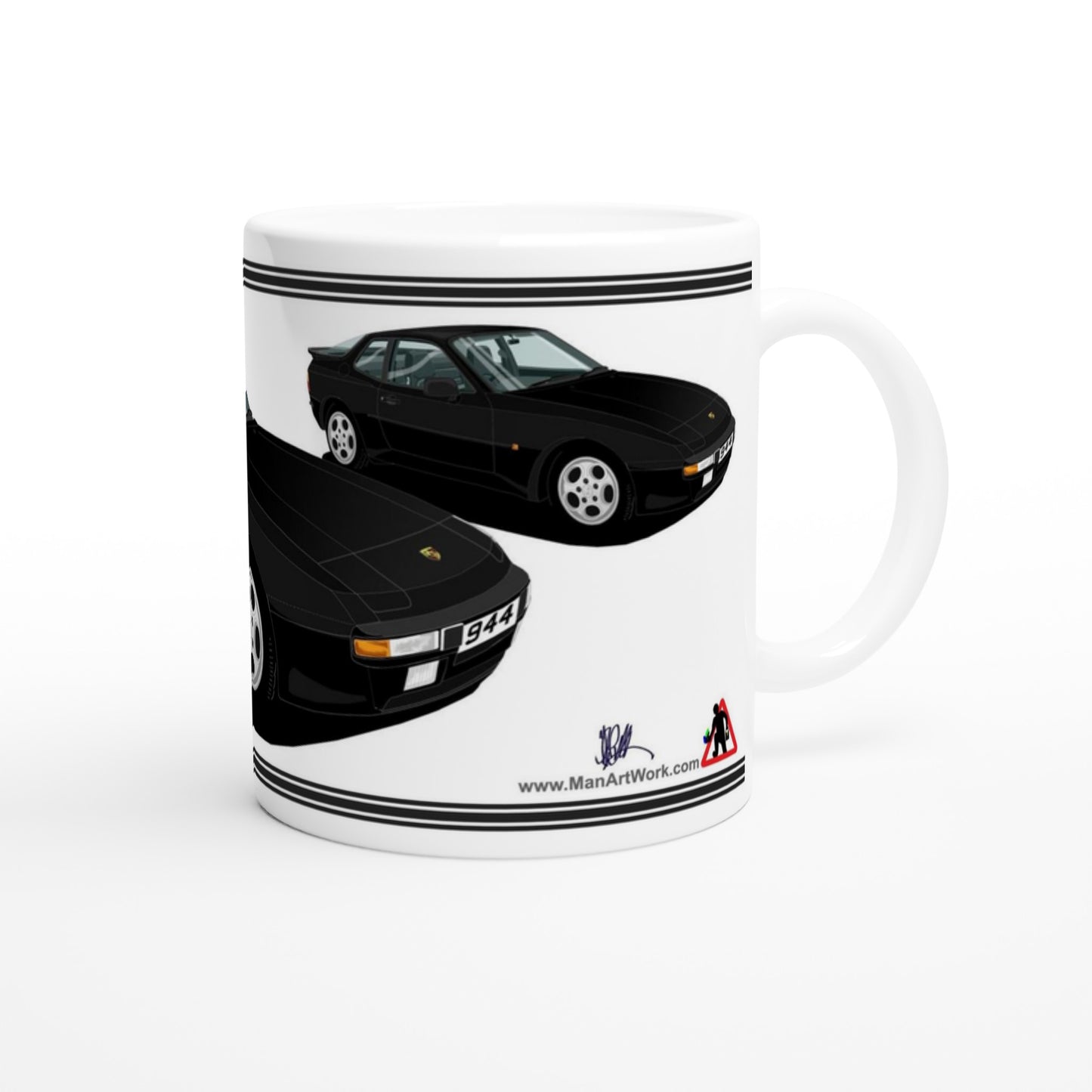 Porsche 944 Mk1 in Black Art Mug