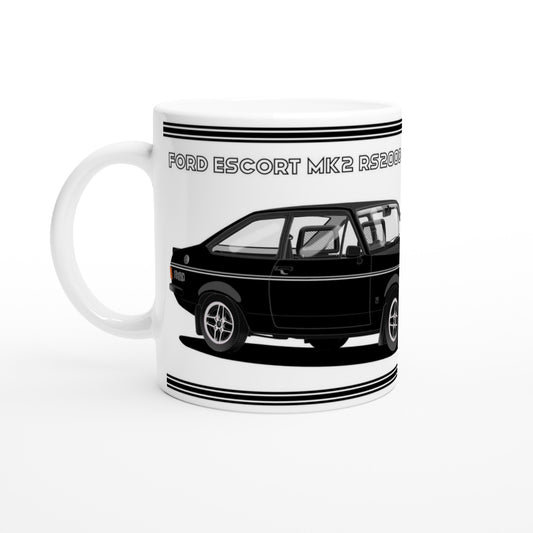 Ford Escort Mk2 RS2000  Mug (Black Car) Mug