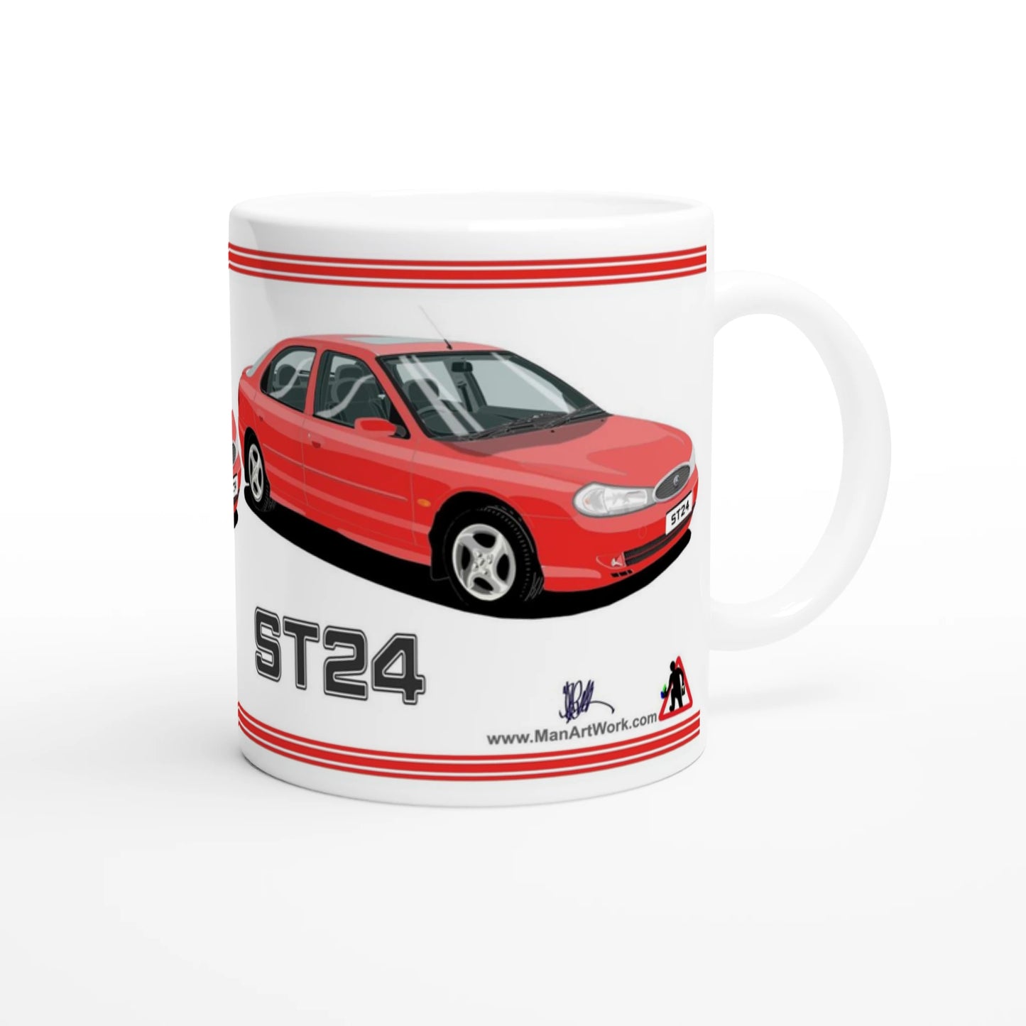 Ford Mondeo ST24 Hatchback in Red Art Mug
