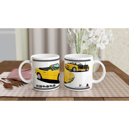 Porsche 944 MK2 Cabriolet in Yellow Art Mug