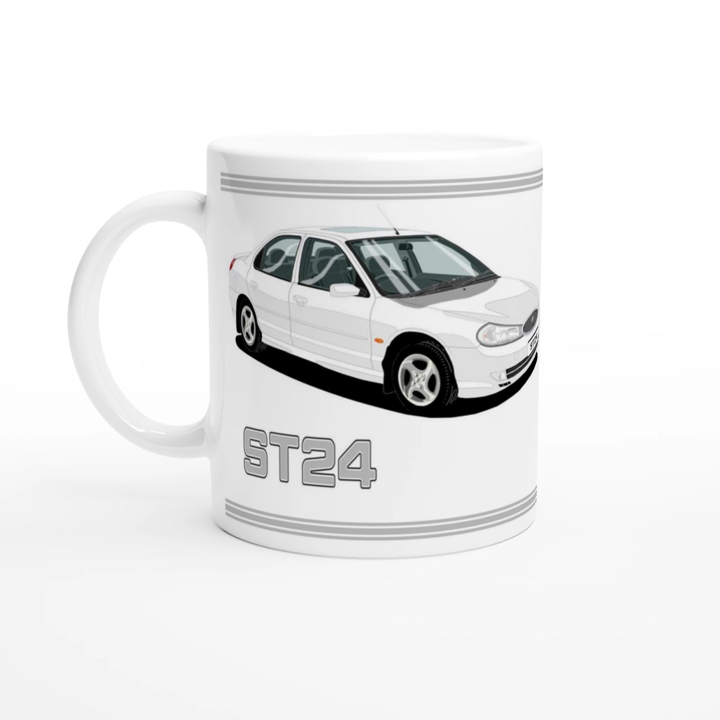 Ford Mondeo ST24 Saloon in White Art Mug