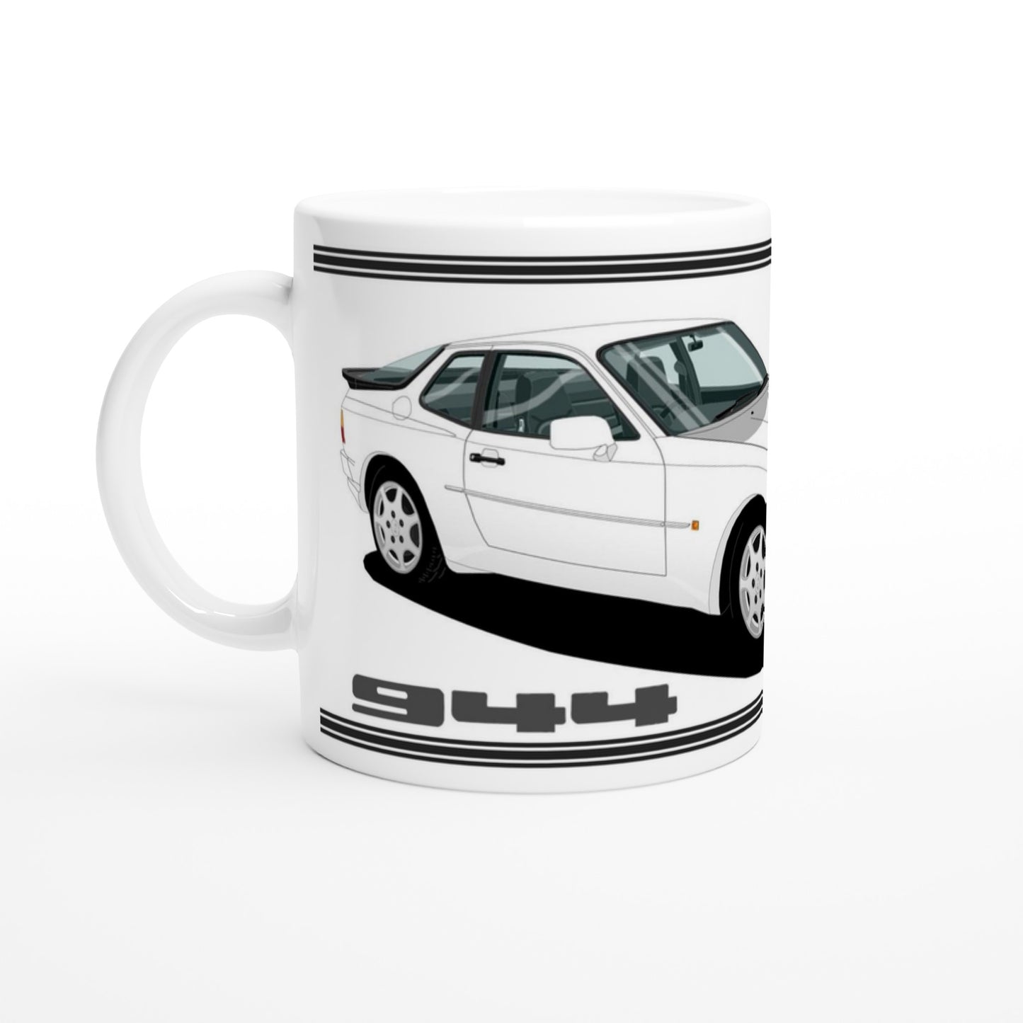 Porsche 944 MK2 in White Art Mug