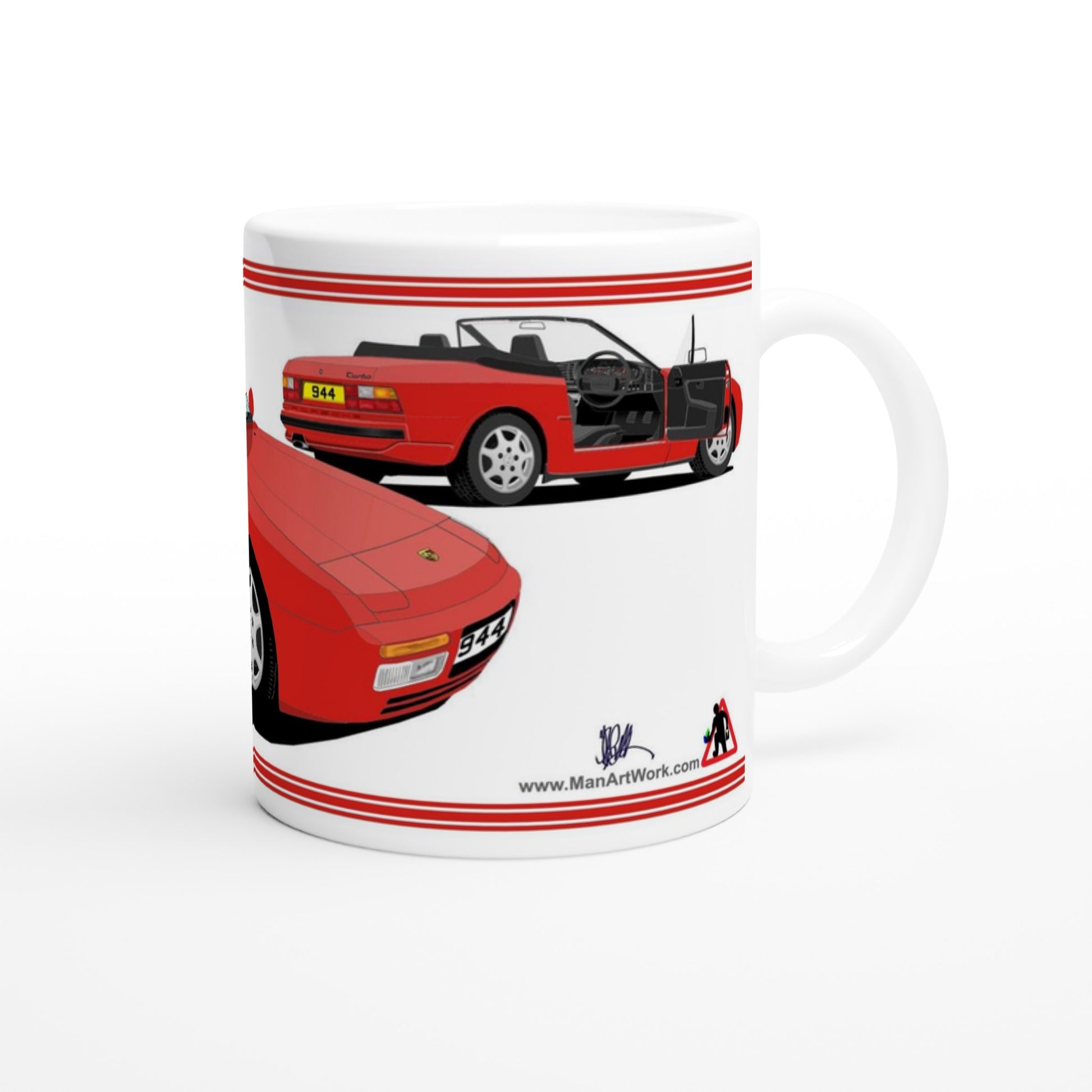 Porsche 944 MK2 Cabriolet in Red Art Mug