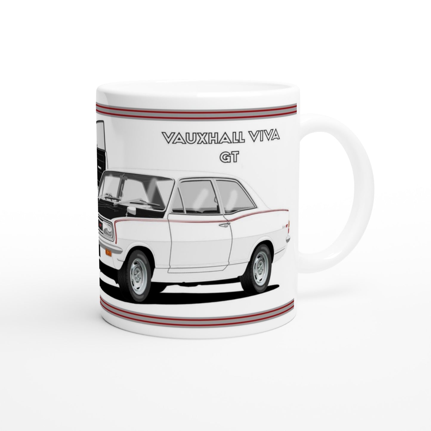 Vauxhall Viva HB GT Mk1 in White Car Mug