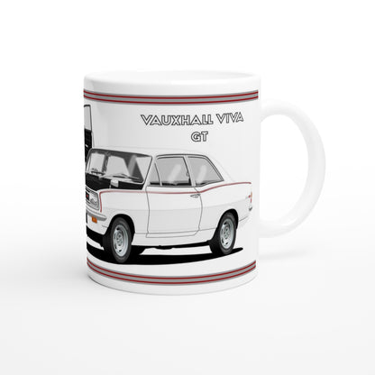 Vauxhall Viva HB GT Mk1 in White Car Mug