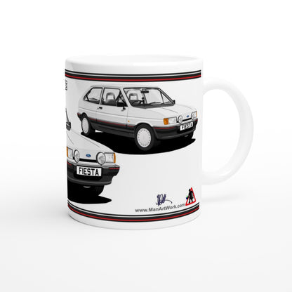 Ford Fiesta Mk2 1.4S in Silver Art Mug