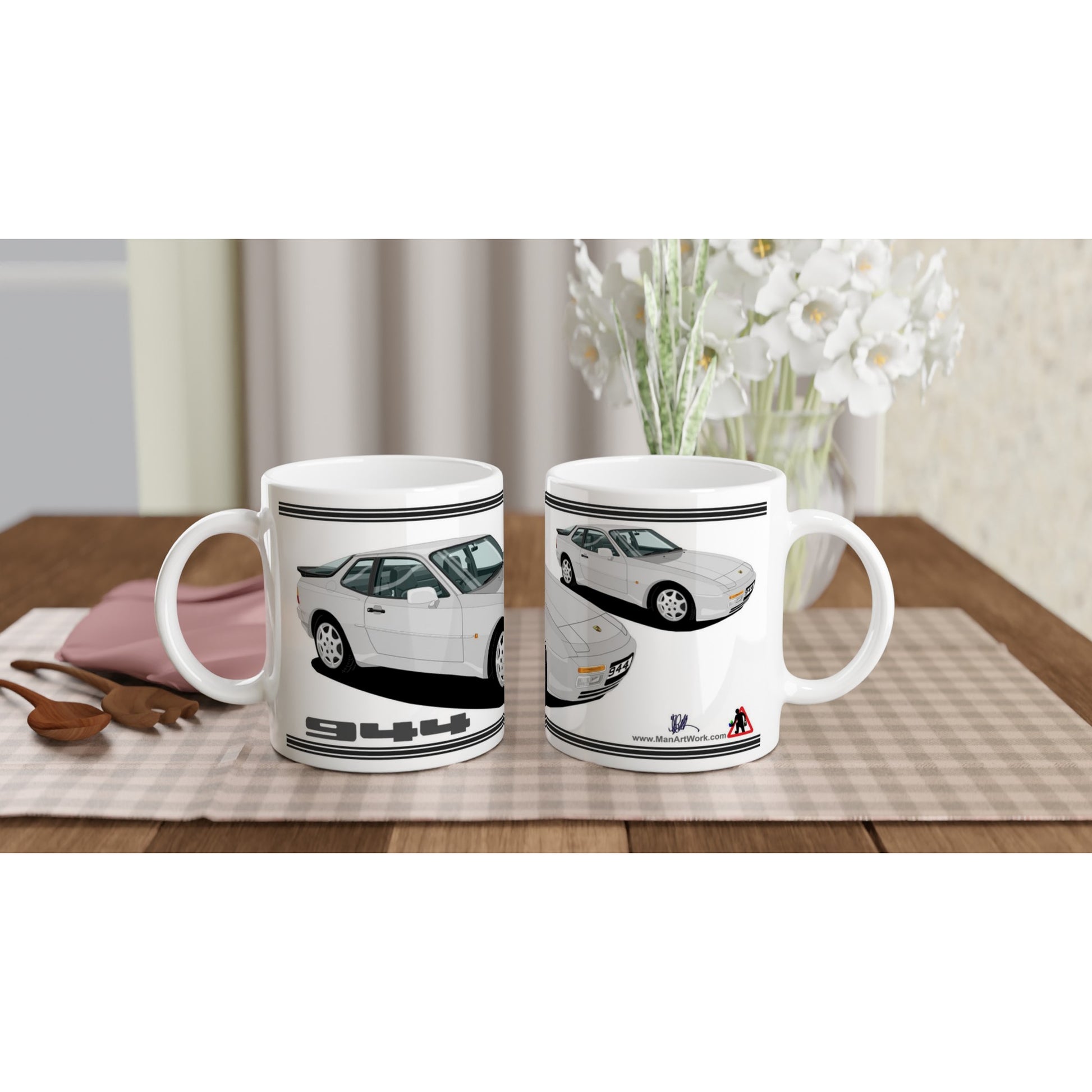 Porsche 944 MK2 in Silver Art Mug