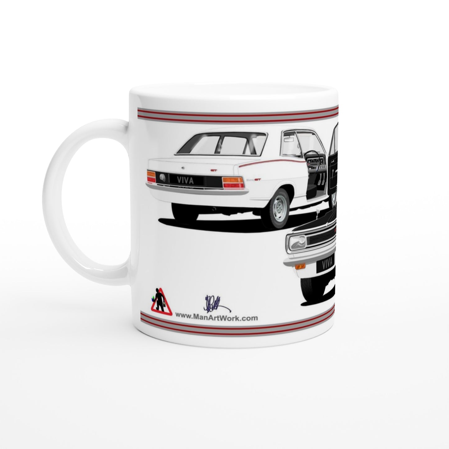 Vauxhall Viva HB GT Mk1 in White Car Mug