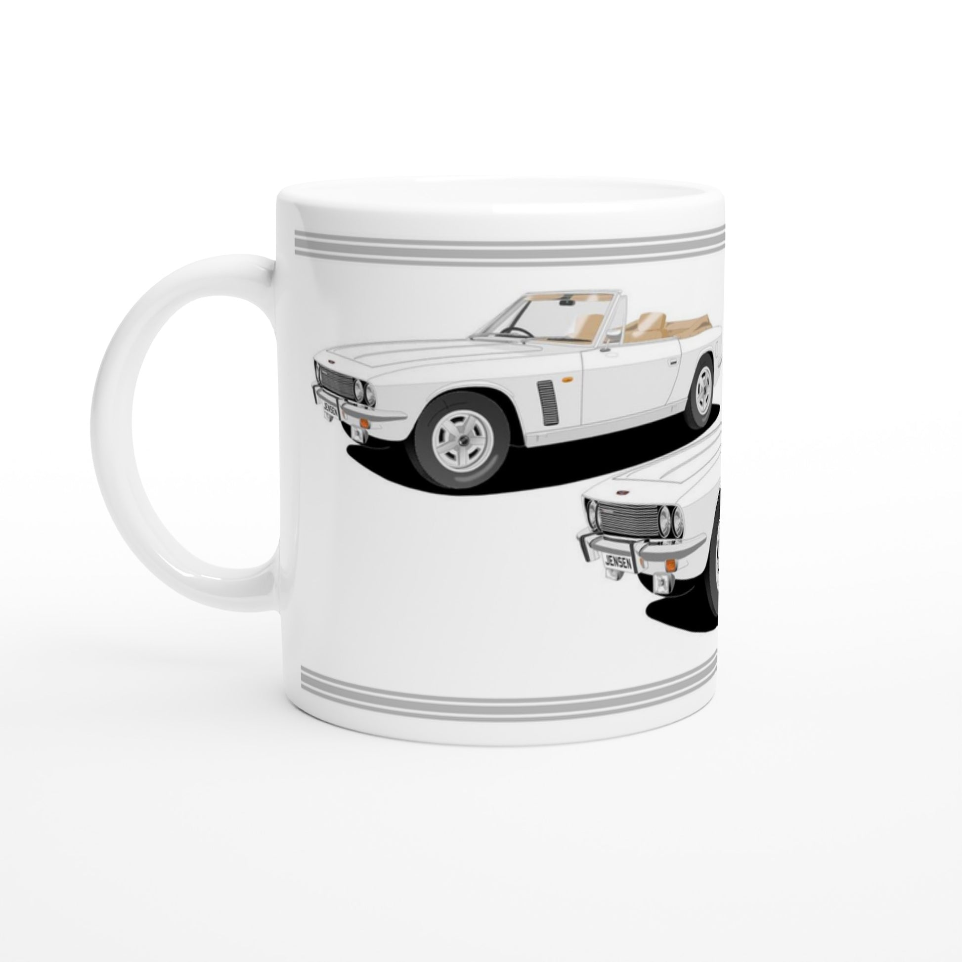 Jensen Interceptor Mk3 Convertible in White Art Mug