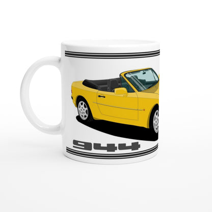 Porsche 944 MK2 Cabriolet in Yellow Art Mug