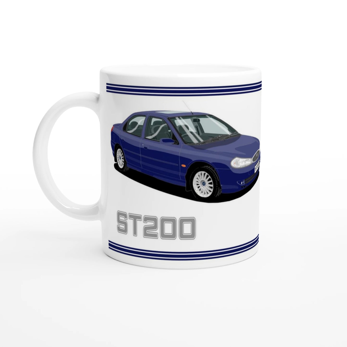 Ford Mondeo ST200 Saloon in Blue & Black Art Mug