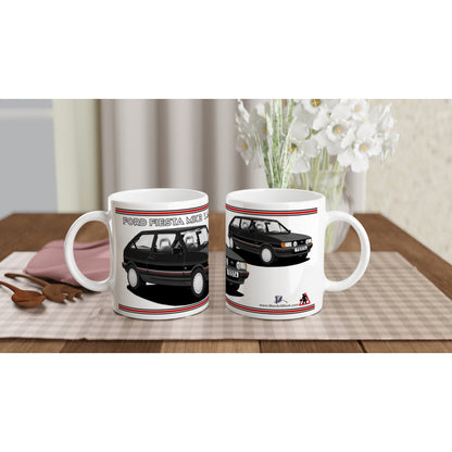 Ford Fiesta Mk2 1.4S in Black Art Mug