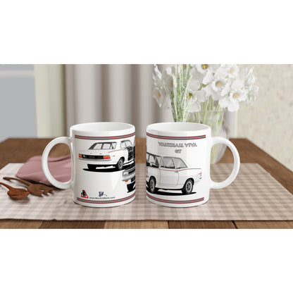 Vauxhall Viva HB GT Mk1 (Rostyles) in White Car Mug