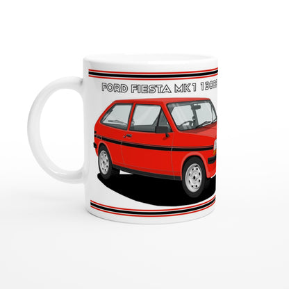 Ford Fiesta Mk1 1300S in Red Art Mug