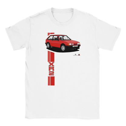 Ford Fiesta Mk2 XR2 in Red with Pepperpots T Shirt