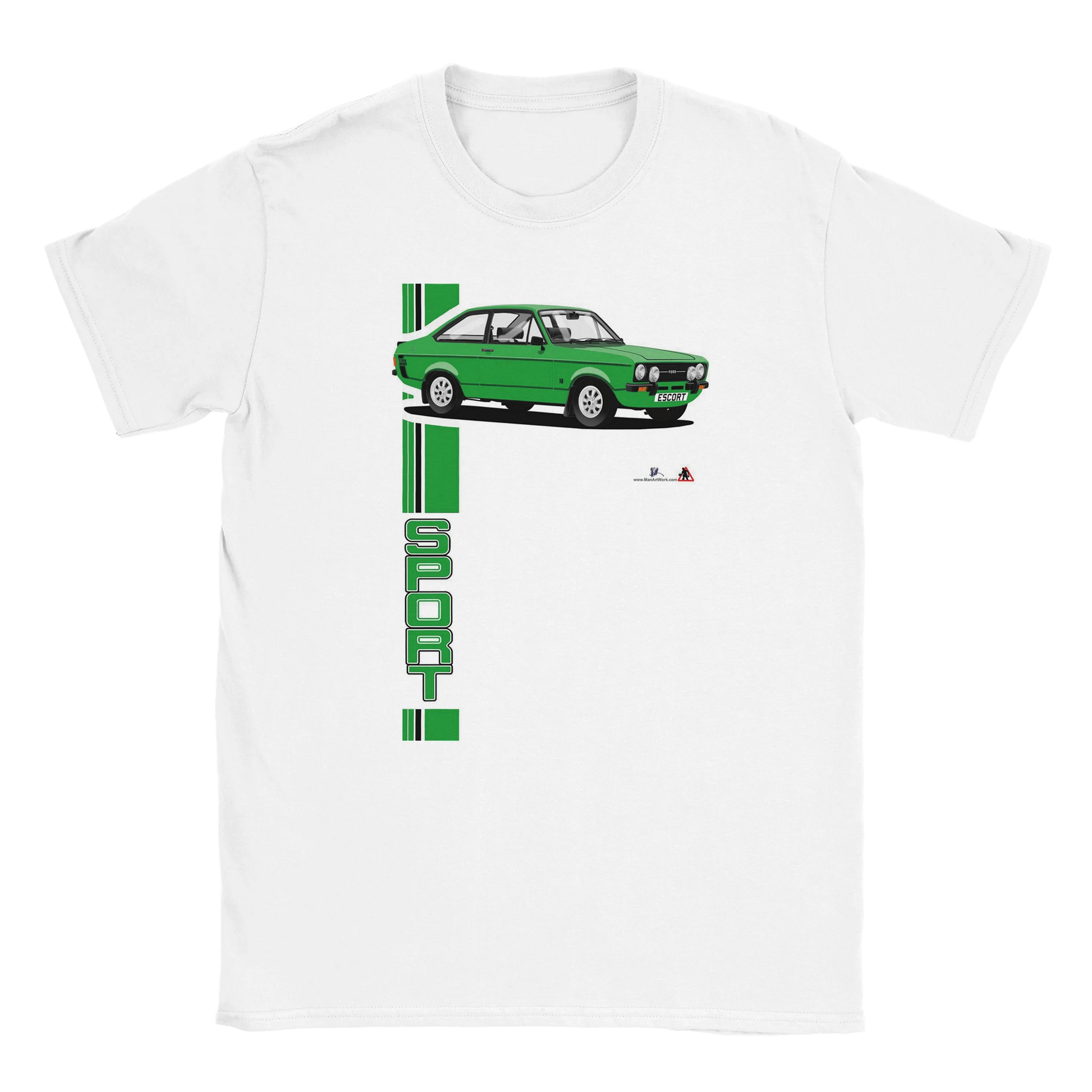 Ford Escort Mk2 1300 Sport in Green T Shirt
