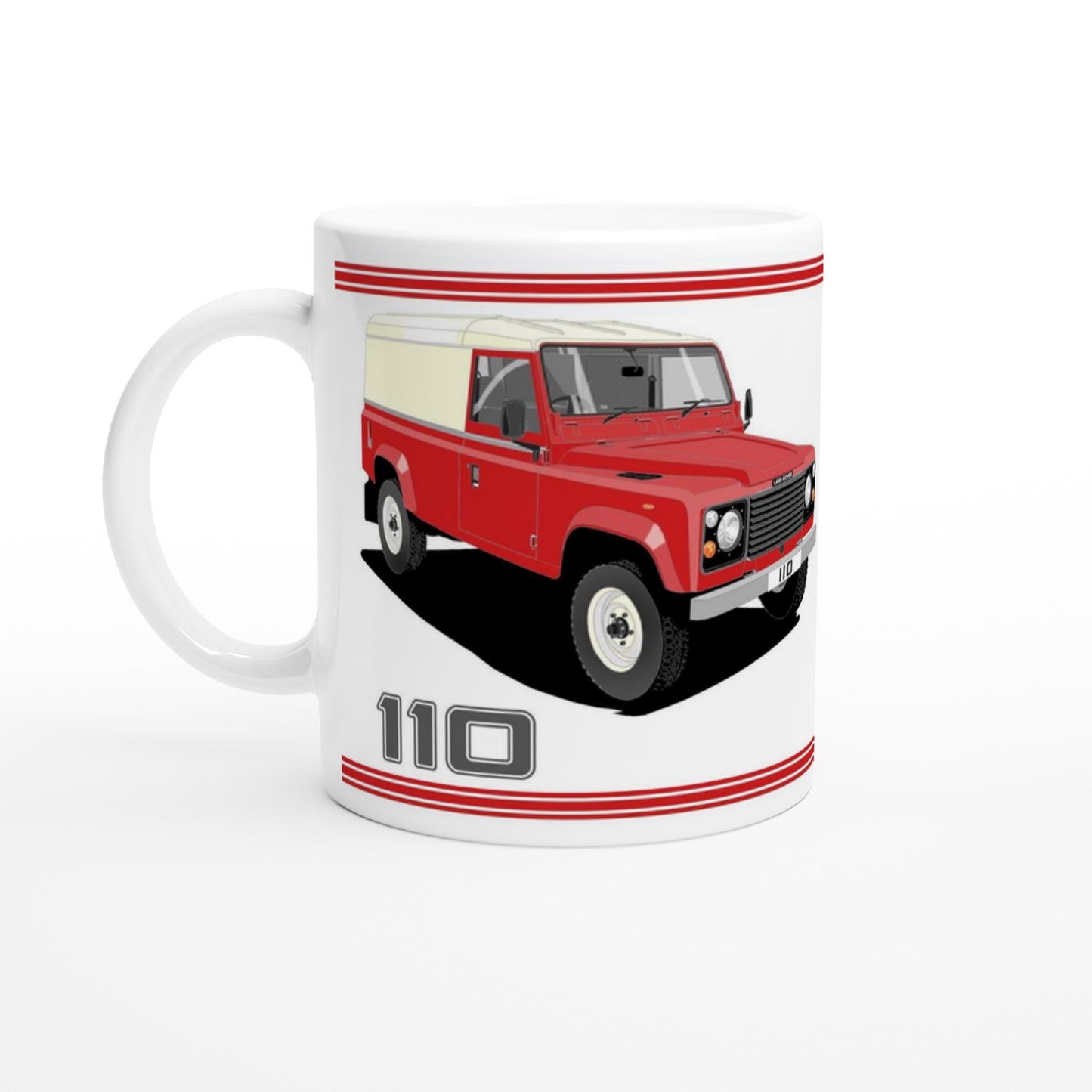 Land Rover 110 in Red Art Mug