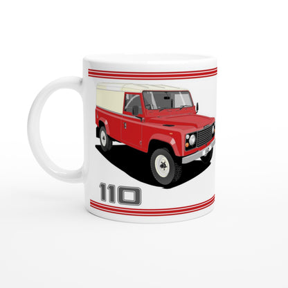 Land Rover 110 in Red Art Mug