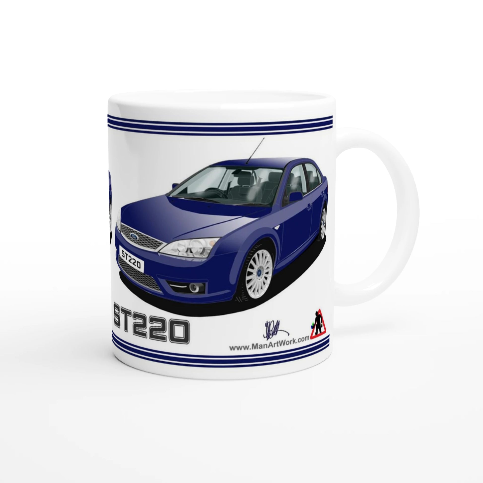 Ford Mondeo ST220  in Blue & Black Art Mug