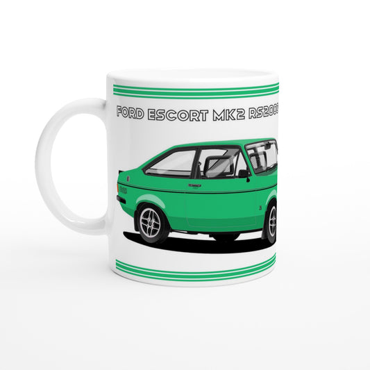 Ford Escort Mk2 RS2000  Mug (Signal Green Car) Mug