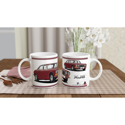 Jaguar XJ6 Mk1 in Red Art Mug