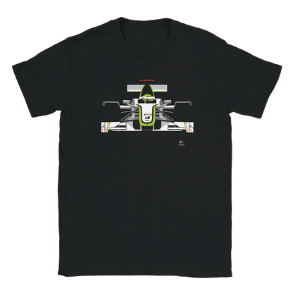 F1 Motor Racing Jensen Button Brawn GP001 Art T Shirt