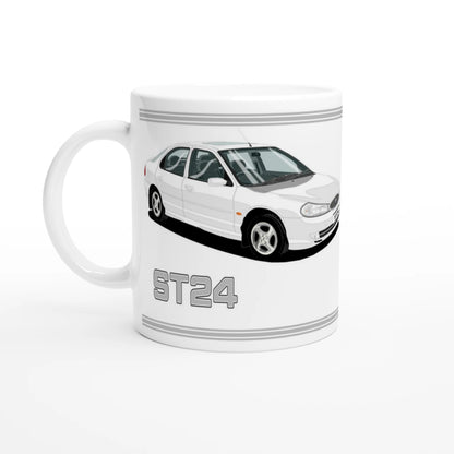 Ford Mondeo ST24 Hatchback in White Art Mug
