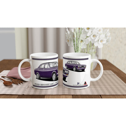 Ford Escort Mk1 1300E 4 Door Purple Art Mug