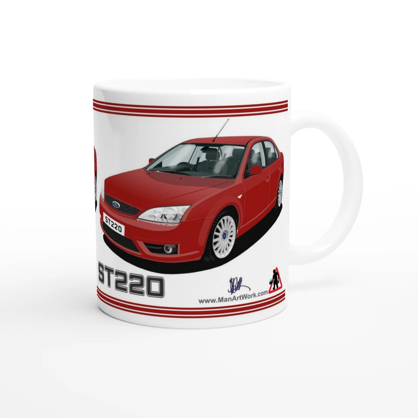 Ford Mondeo ST220  in Red Art Mug