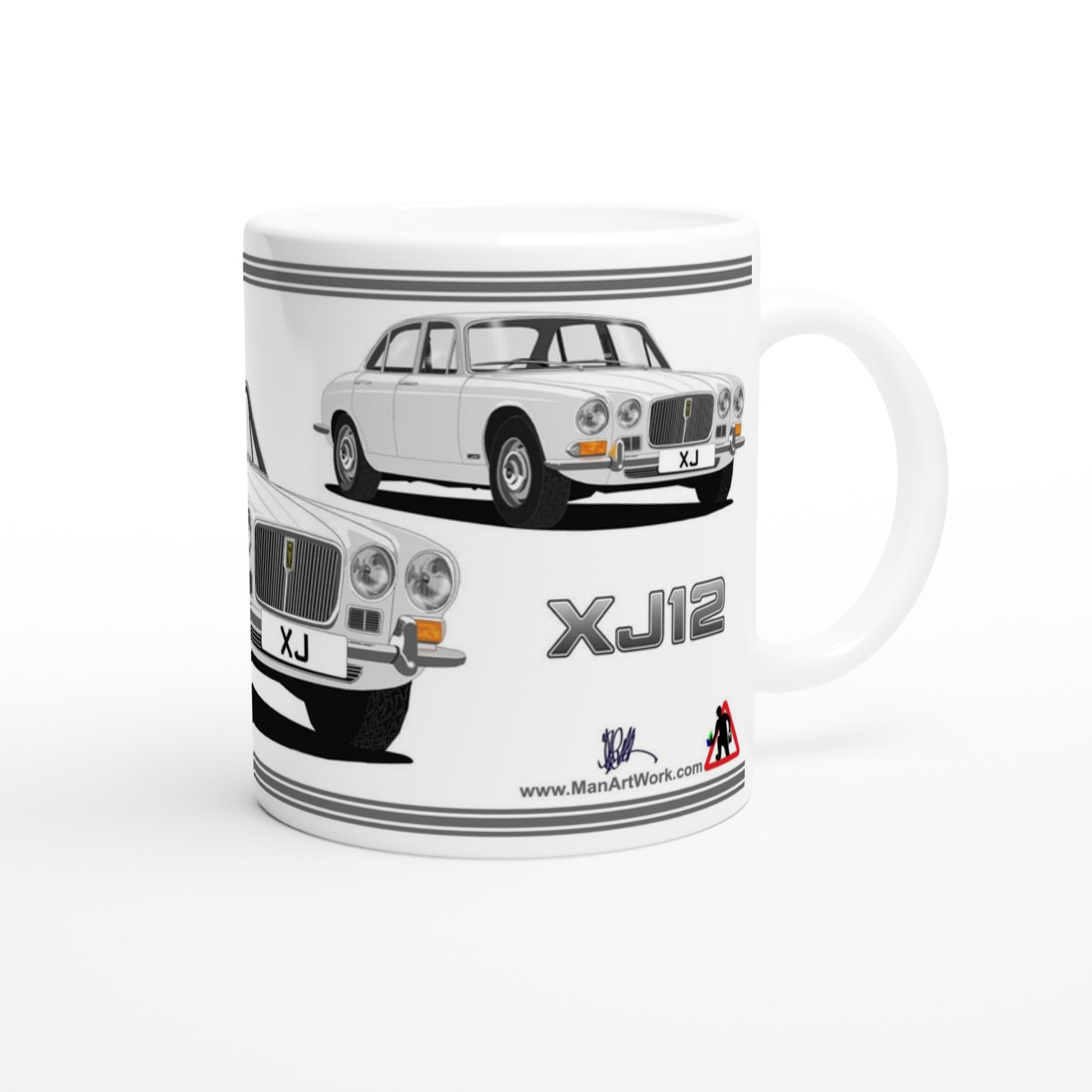 Jaguar XJ12 Mk1 in White Art Mug
