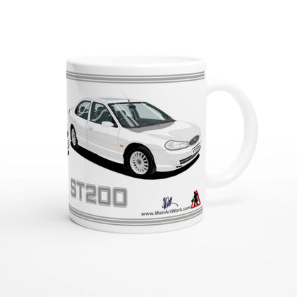 Ford Mondeo ST200 Saloon in White Art Mug