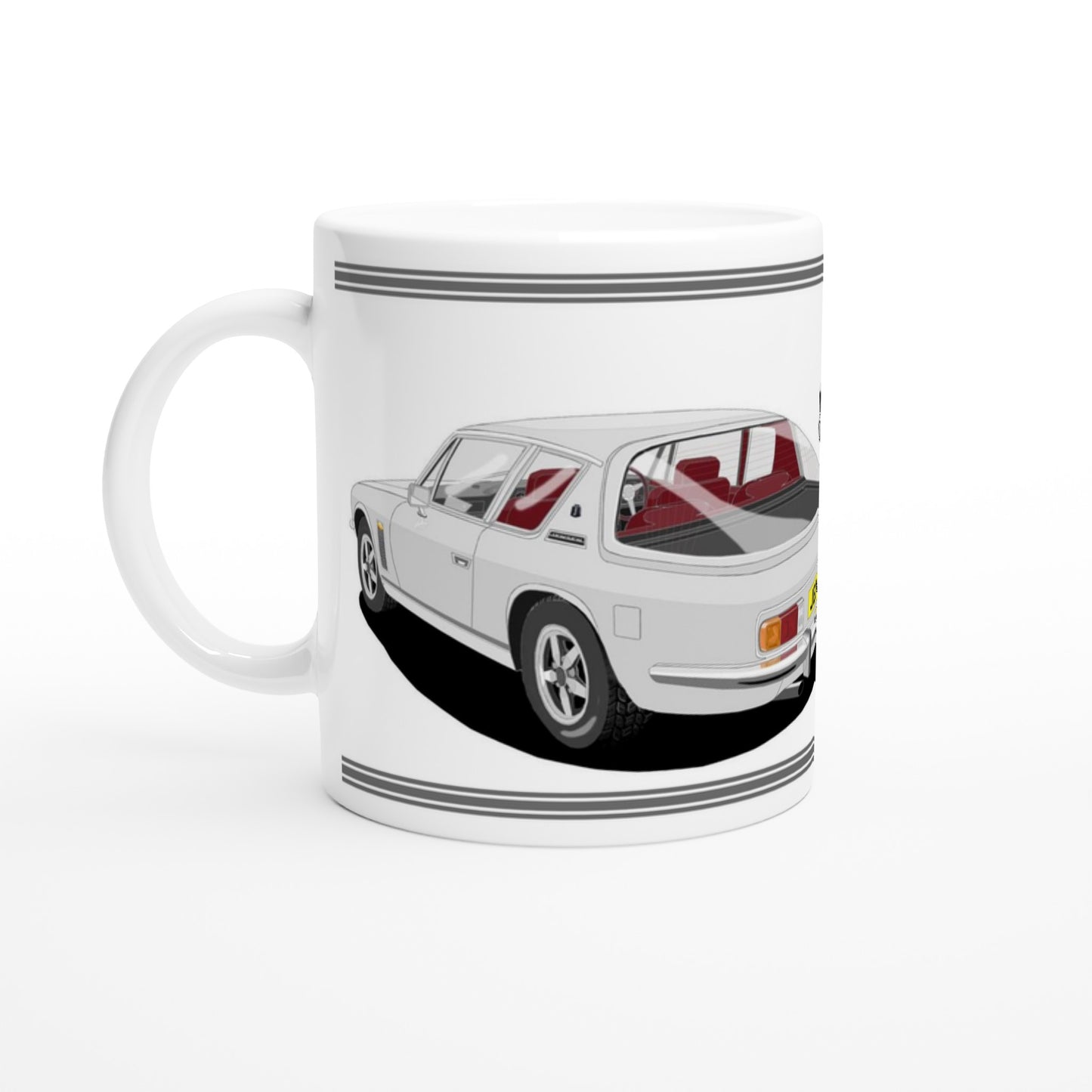 Jensen Interceptor Mk3 in Silver Art Mug