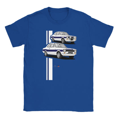 Ford Escort Mk1 RS2000 in White and Navy T Shirt