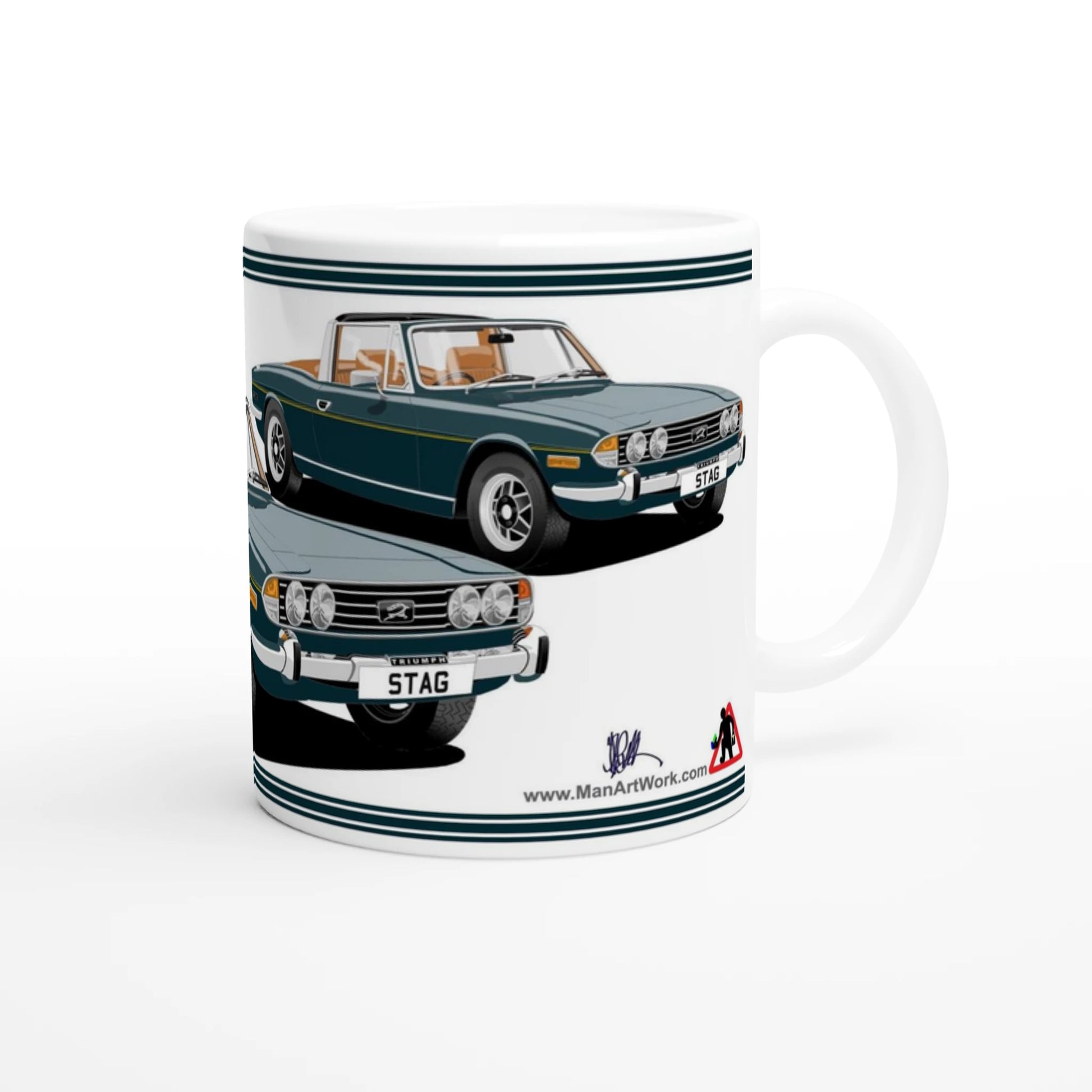 Triumph Stag Mallard and Tan Car Mug